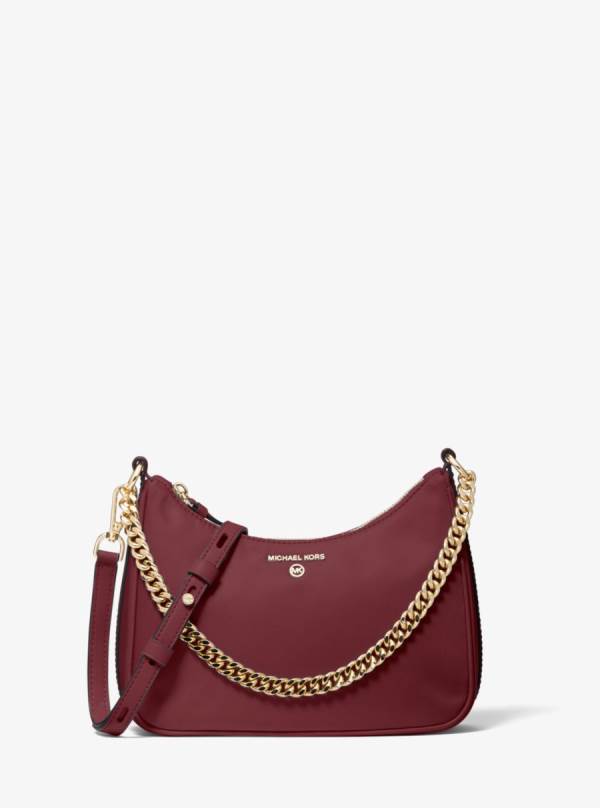 Damske Spojková Taška Michael Kors Jet Set Medium Nylon Gabardine Bordove - Kabelky Michael Kors Outlet | GYBHZ-0785